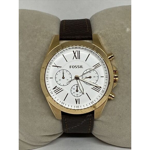 Fossil Modern Courier BQ1751 Womens Brown Leather Analog Dial Quartz Watch EY510 - Picture 3 of 12